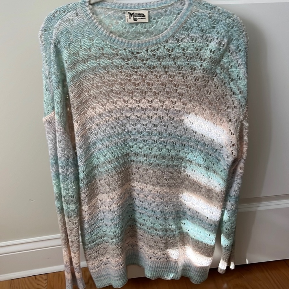 Show me your mumu Pastel oversized knit sweater